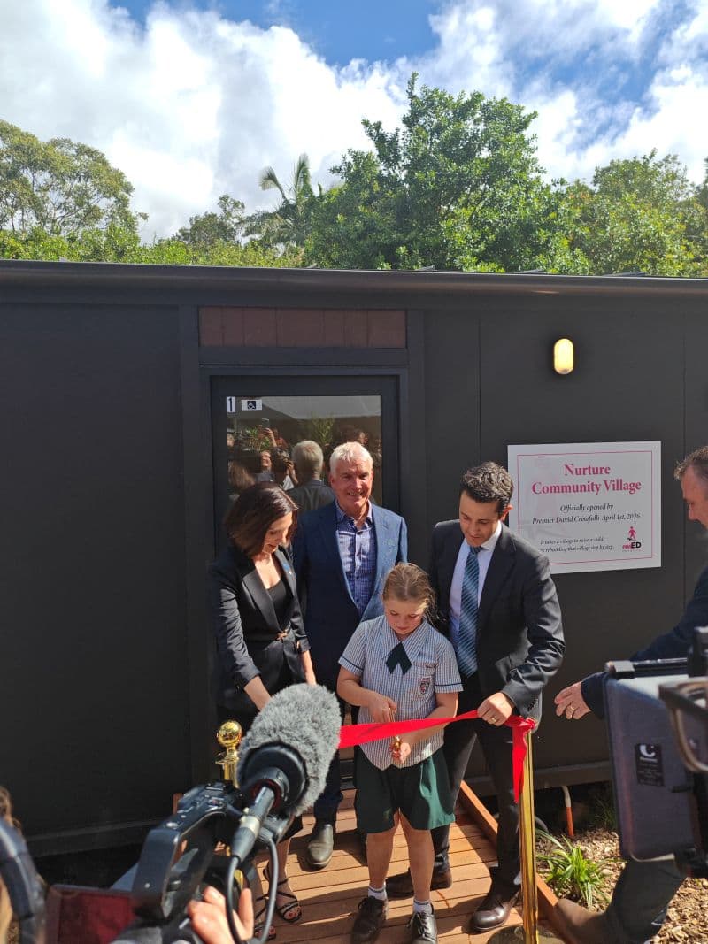 Ribbon-cutting ceremony for Nurture Village on the Sunshine Coast, QLD